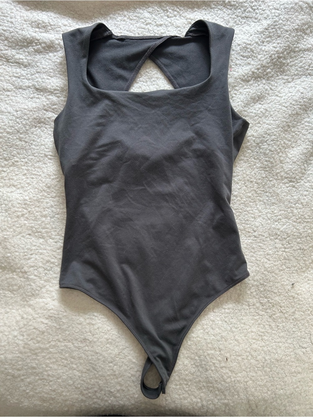 Hollister Grey Cross-Back Sleeveless Bodysuit